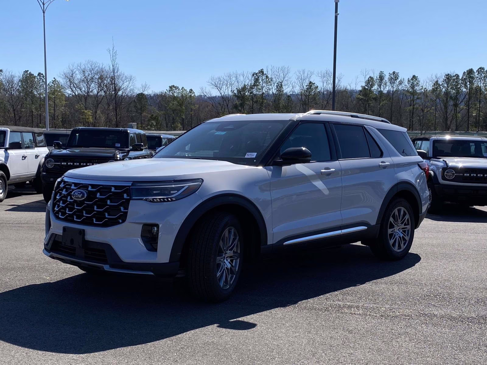 2026 White Metallic Ford Explorer Platinum RWD SUV