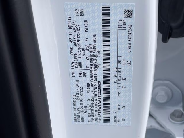 2026 Oxford White Ford Super Duty F-250 SRW XLT RWD Truck