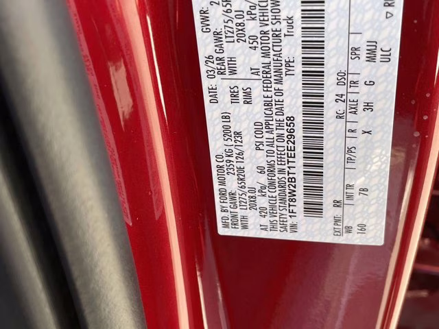 2026 Ruby Red Metallic Tinted Clearcoat Ford Super Duty F-250 SRW Platinum 4X4 Truck