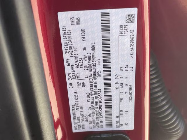 2026 Ruby Red Metallic Tinted Clearcoat Ford F-150 XLT RWD Truck