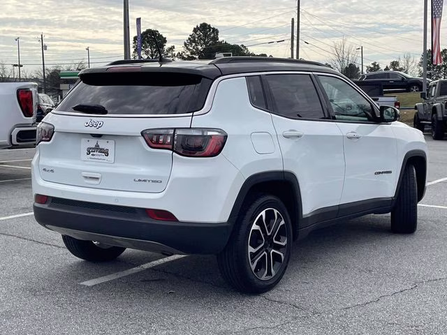 2024 Bright White Clearcoat Jeep Compass Limited 4X4 SUV