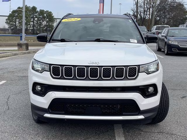 2024 Bright White Clearcoat Jeep Compass Limited 4X4 SUV