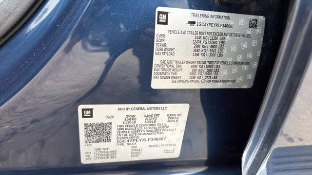 2020 Northsky Blue Metallic Chevrolet Silverado 2500HD LTZ 4X4 Truck