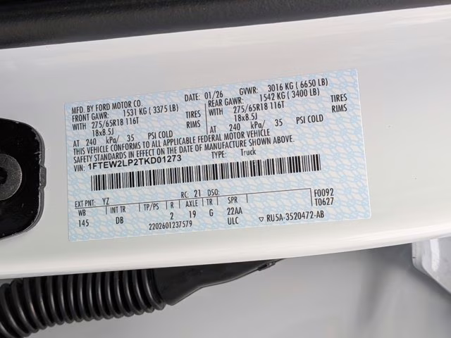 2026 Oxford White Ford F-150 STX 4X4 Truck