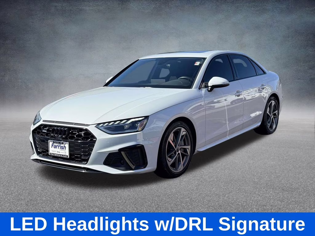 2021 Glacier White Audi A4 45 S line Premium Plus AWD Sedan