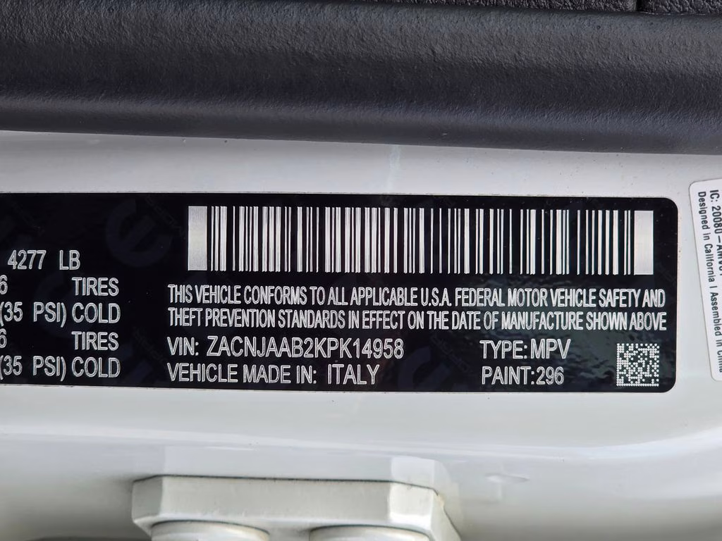 2019 Alpine White Clearcoat Jeep Renegade Sport FWD SUV