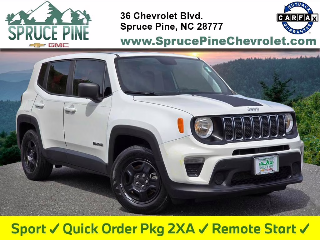 2019 Alpine White Clearcoat Jeep Renegade Sport FWD SUV