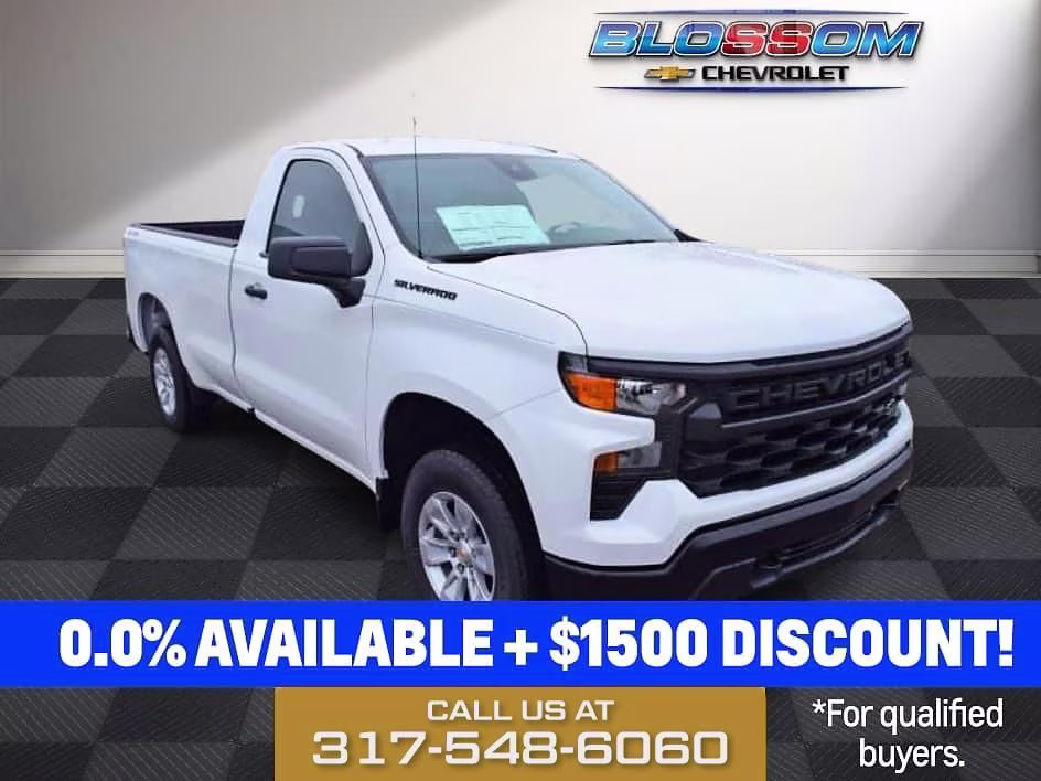 2026 Summit White Chevrolet Silverado 1500 WT 4X4 Truck