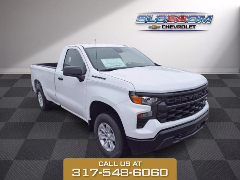 2026 Summit White Chevrolet Silverado 1500 WT 4X4 Truck