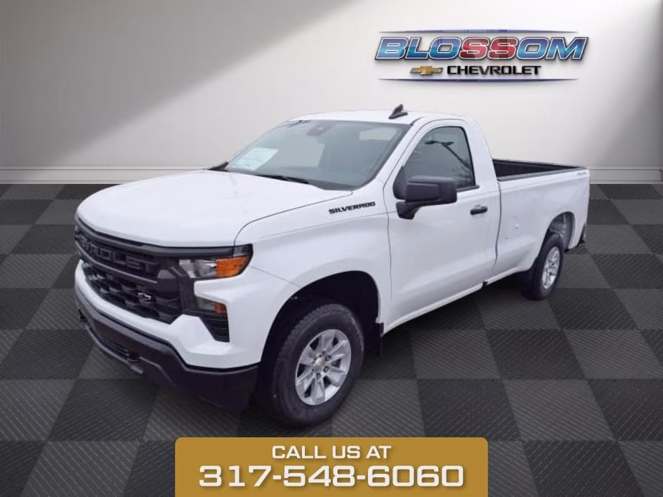 2026 Summit White Chevrolet Silverado 1500 WT 4X4 Truck