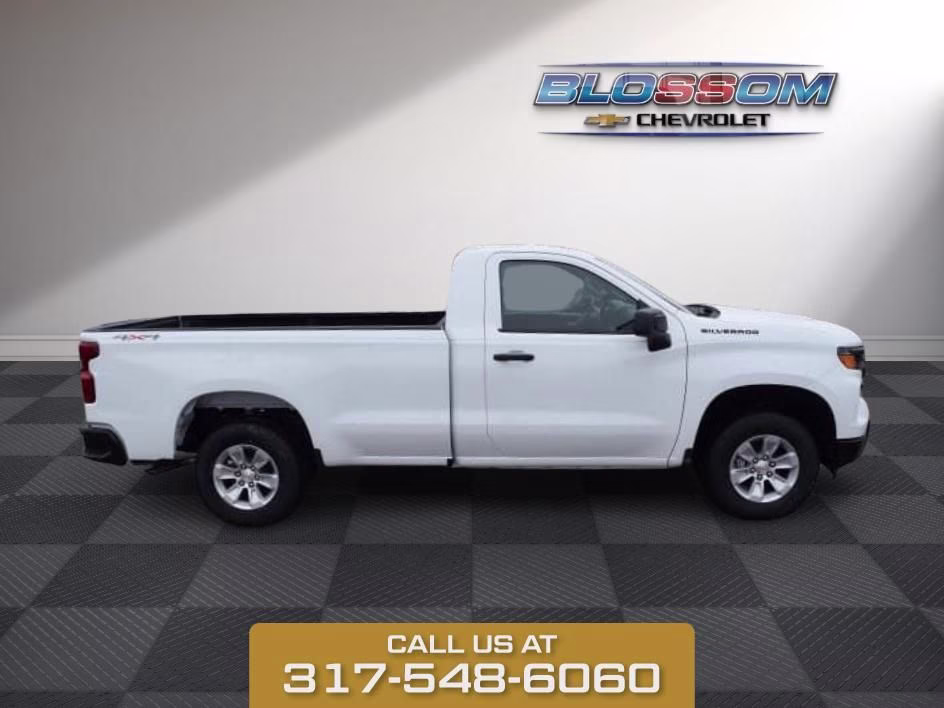 2026 Summit White Chevrolet Silverado 1500 WT 4X4 Truck