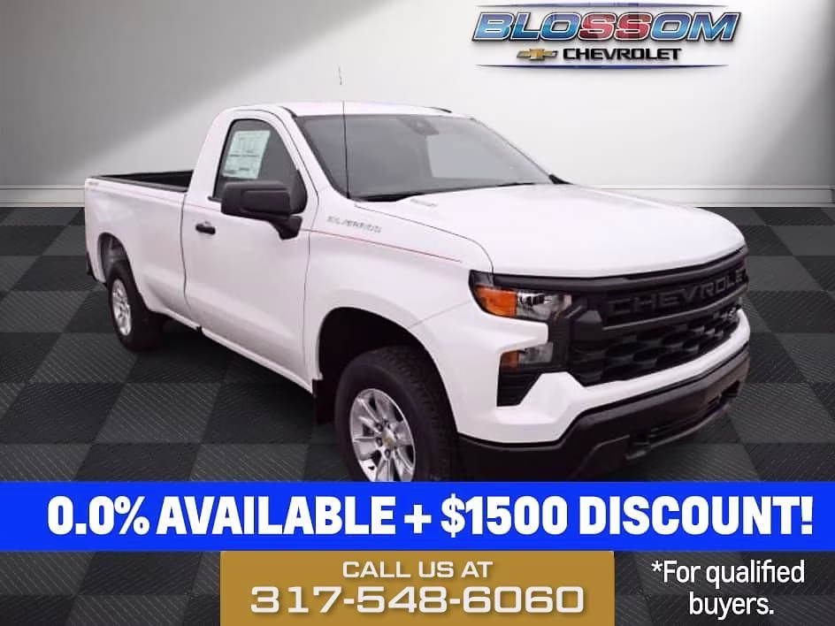 2026 Summit White Chevrolet Silverado 1500 WT 4X4 Truck