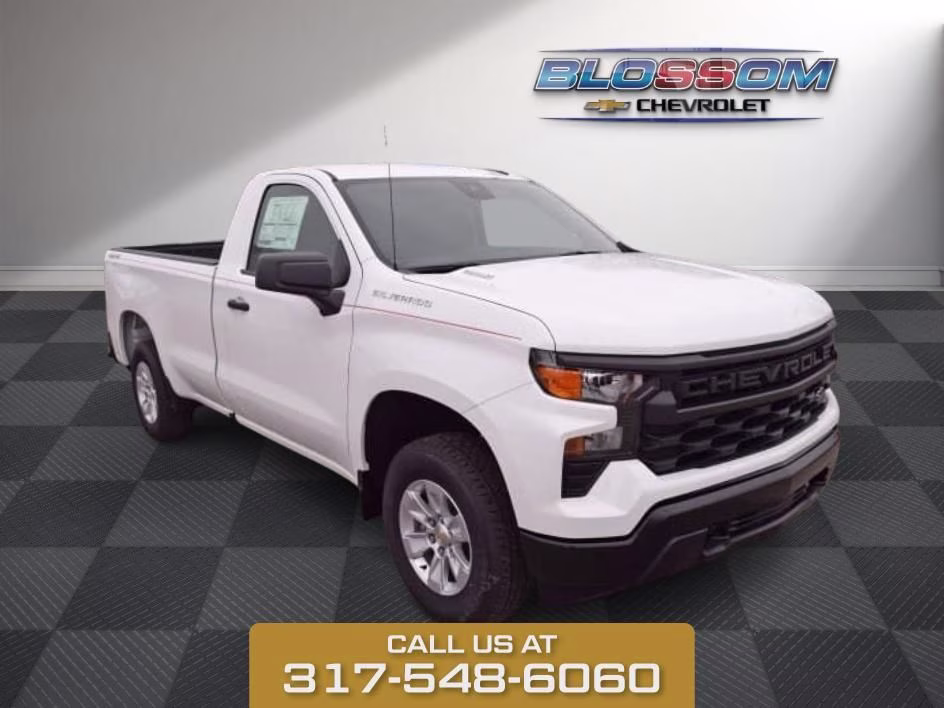 2026 Summit White Chevrolet Silverado 1500 WT 4X4 Truck