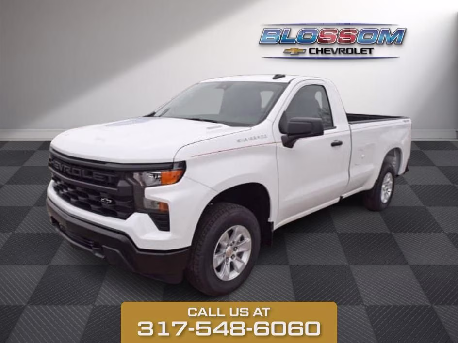 2026 Summit White Chevrolet Silverado 1500 WT 4X4 Truck