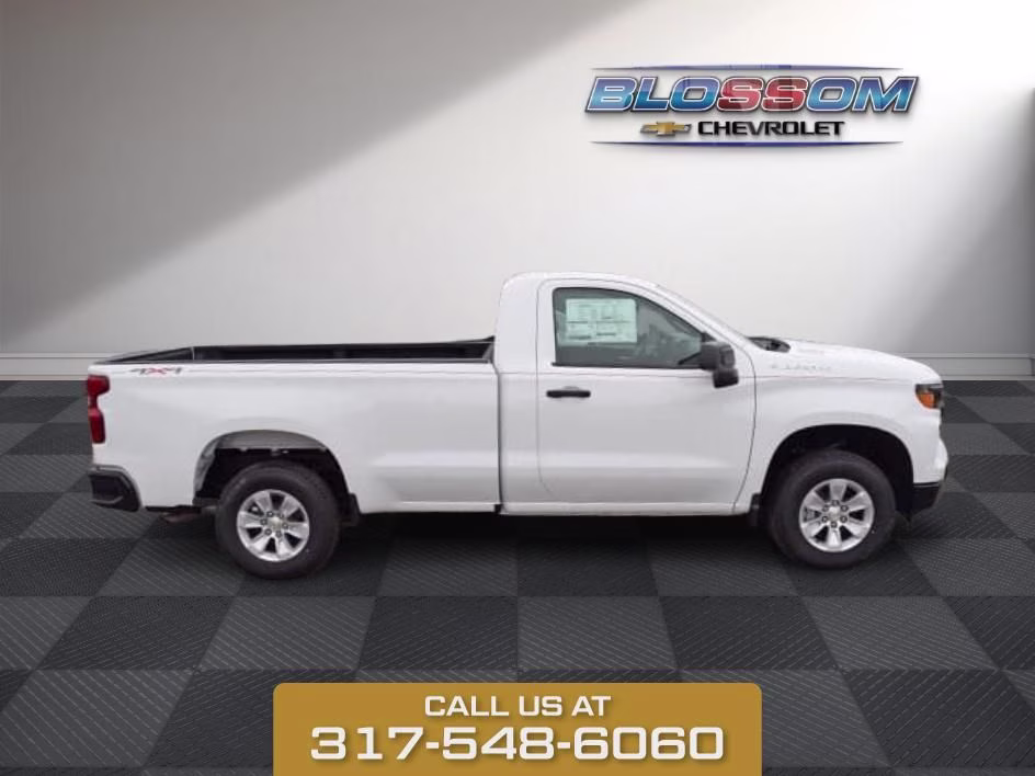 2026 Summit White Chevrolet Silverado 1500 WT 4X4 Truck