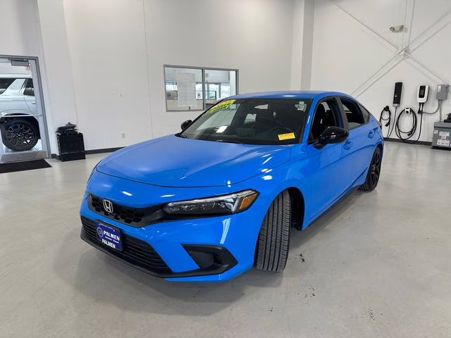 2023 Boost Blue Pearl Honda Civic Sport FWD Hatchback