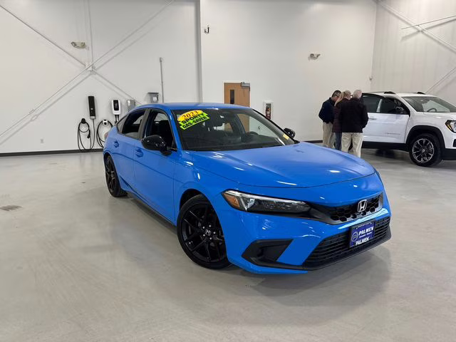 2023 Boost Blue Pearl Honda Civic Sport FWD Hatchback