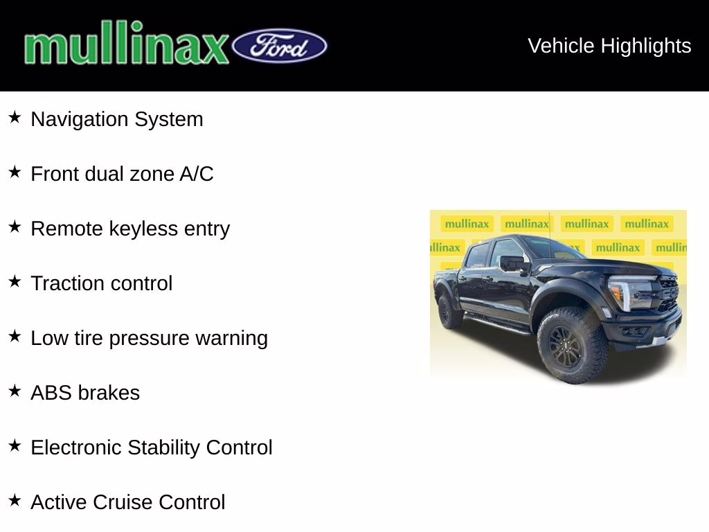 2026 Agate Black Metallic Ford F-150 Raptor 4X4 Truck