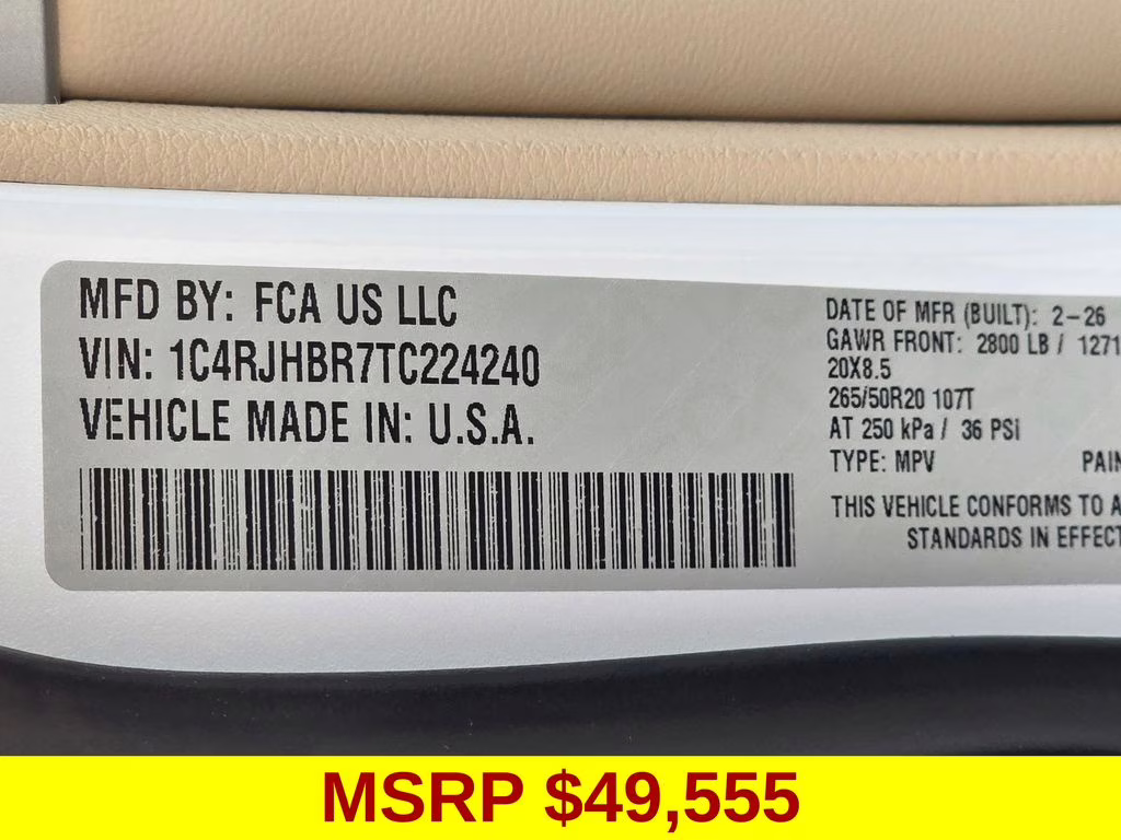 2026 Bright White Clearcoat Jeep Grand Cherokee Limited 4X4 SUV