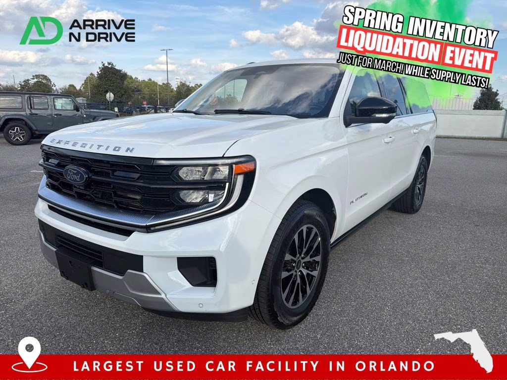 2025 Oxford White Ford Expedition Max Platinum 4X4 SUV