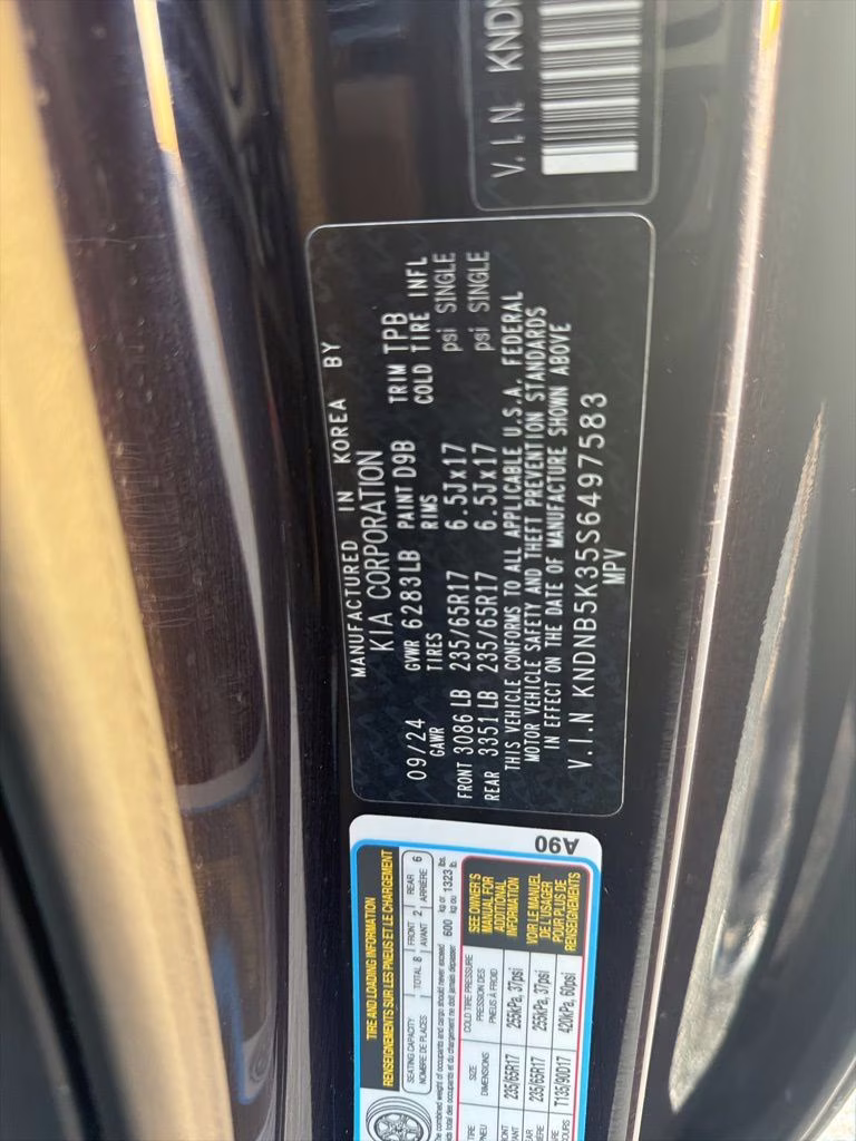 2025 Deep Chroma Blue Kia Carnival LXS FWD Van