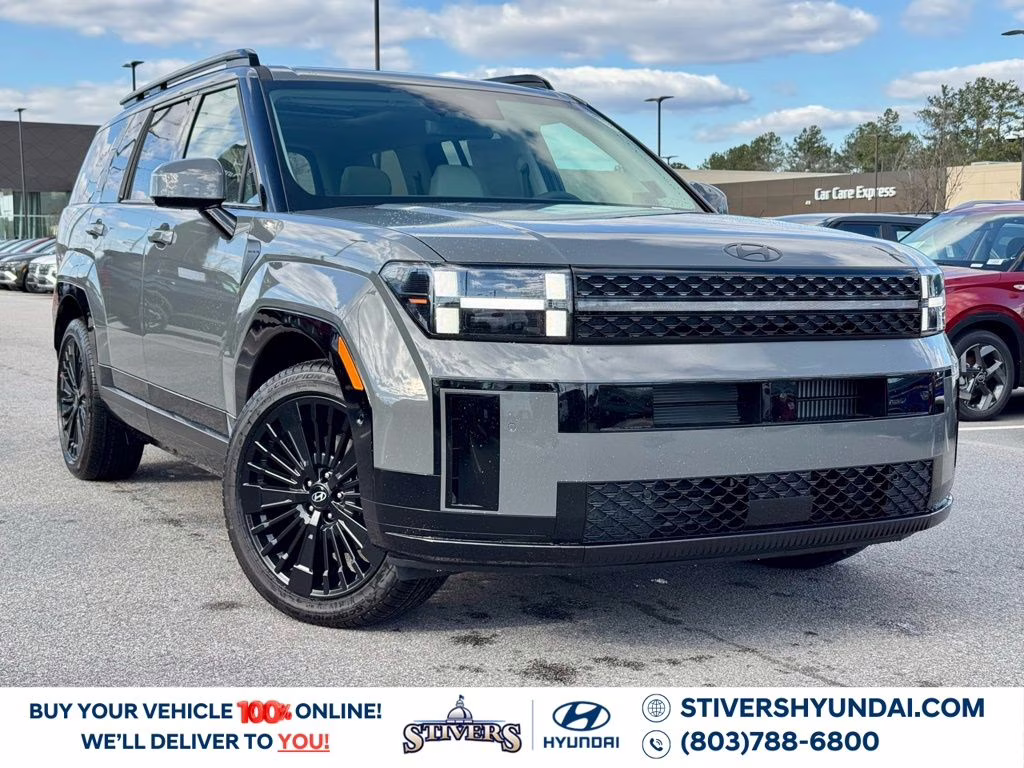 2026 Hampton Gray Hyundai Santa Fe Hybrid Calligraphy AWD SUV