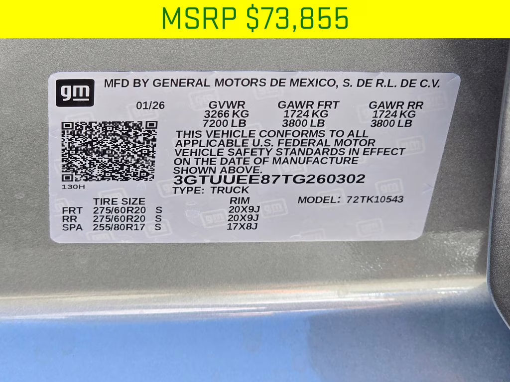 2026 Sterling Metallic GMC Sierra 1500 AT4 4X4 Truck