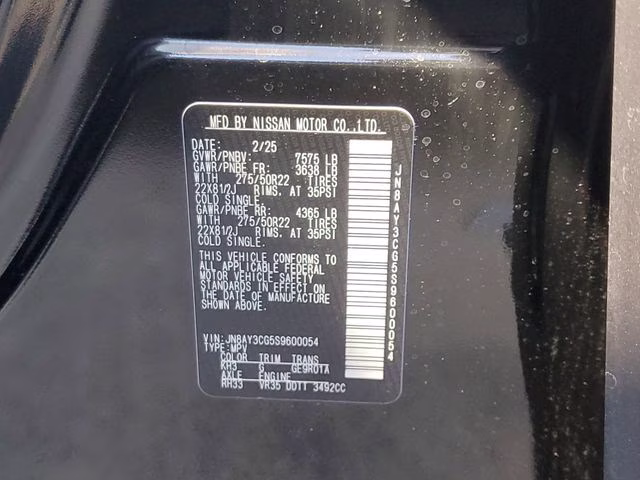 2025 Super Black Nissan Armada Platinum Reserve RWD SUV