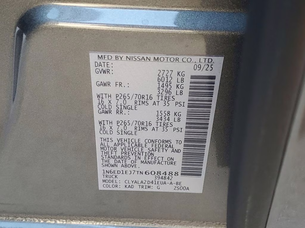 2026 Gun Metallic Nissan Frontier S RWD Truck