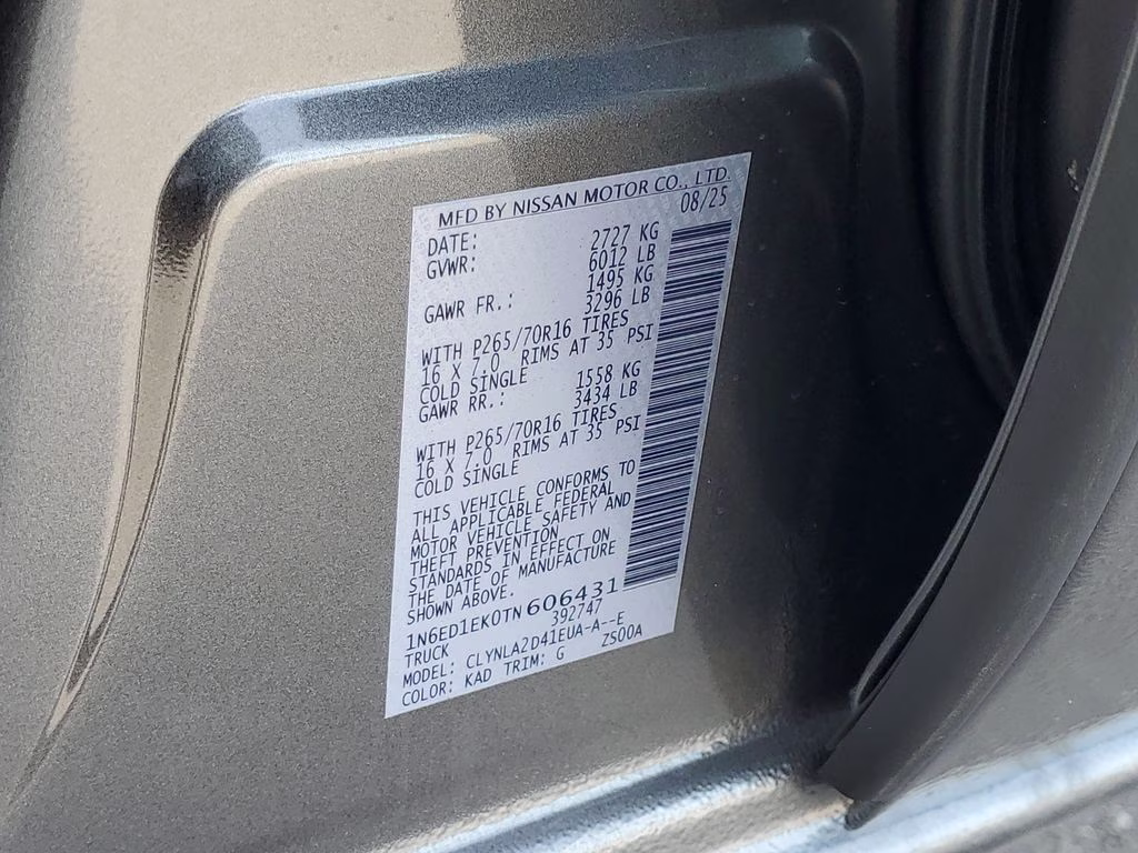 2026 Gun Metallic Nissan Frontier S 4X4 Truck