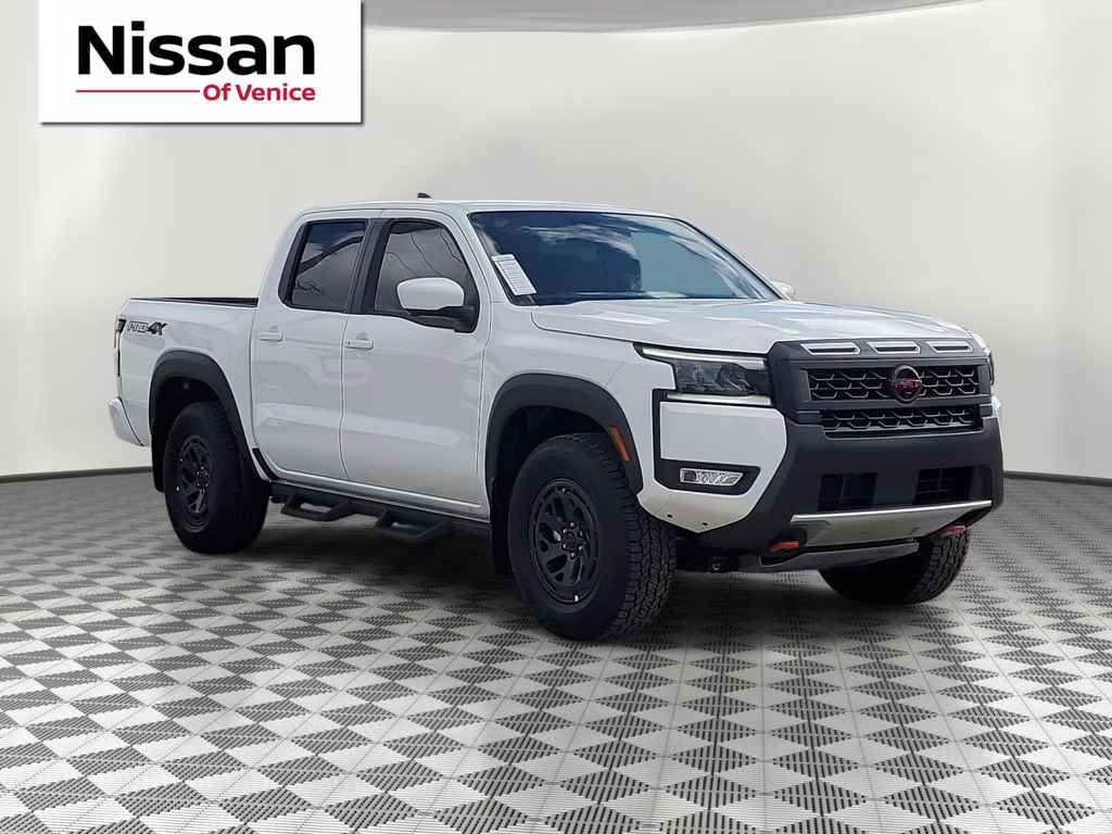 2026 Glacier White Nissan Frontier PRO-4X 4X4 Truck