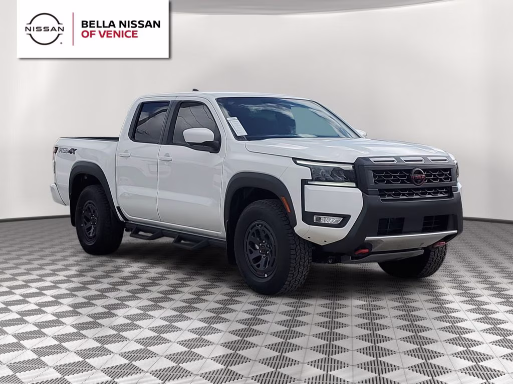 2026 Glacier White Nissan Frontier PRO-4X 4X4 Truck