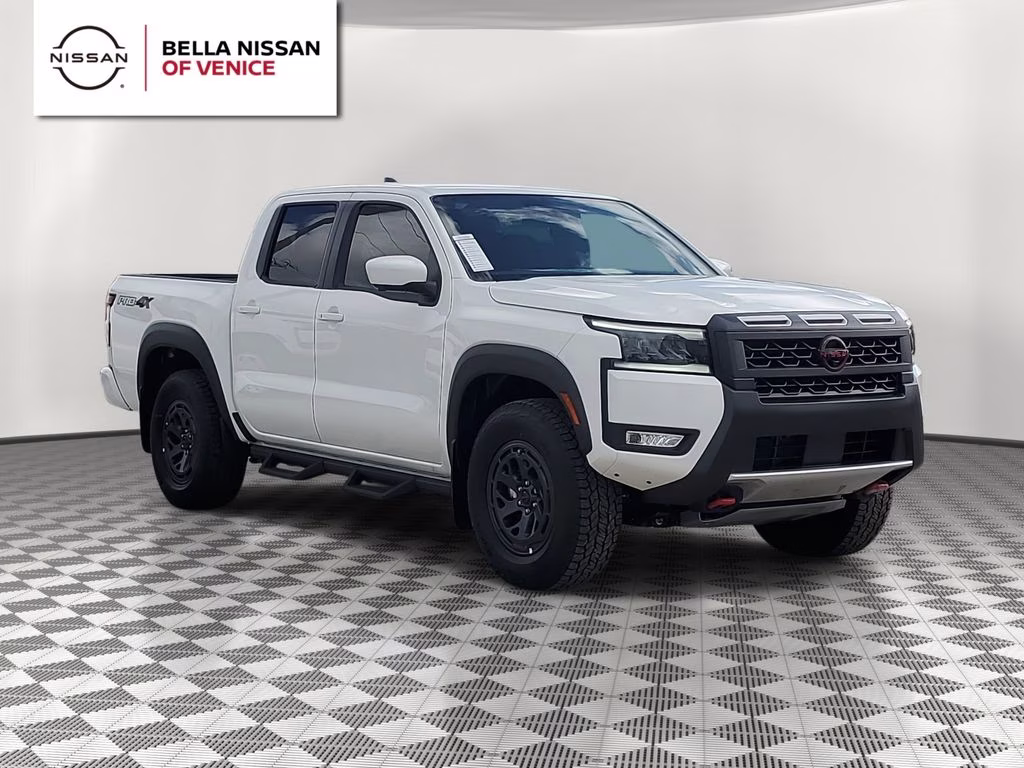 2026 Glacier White Nissan Frontier PRO-4X 4X4 Truck