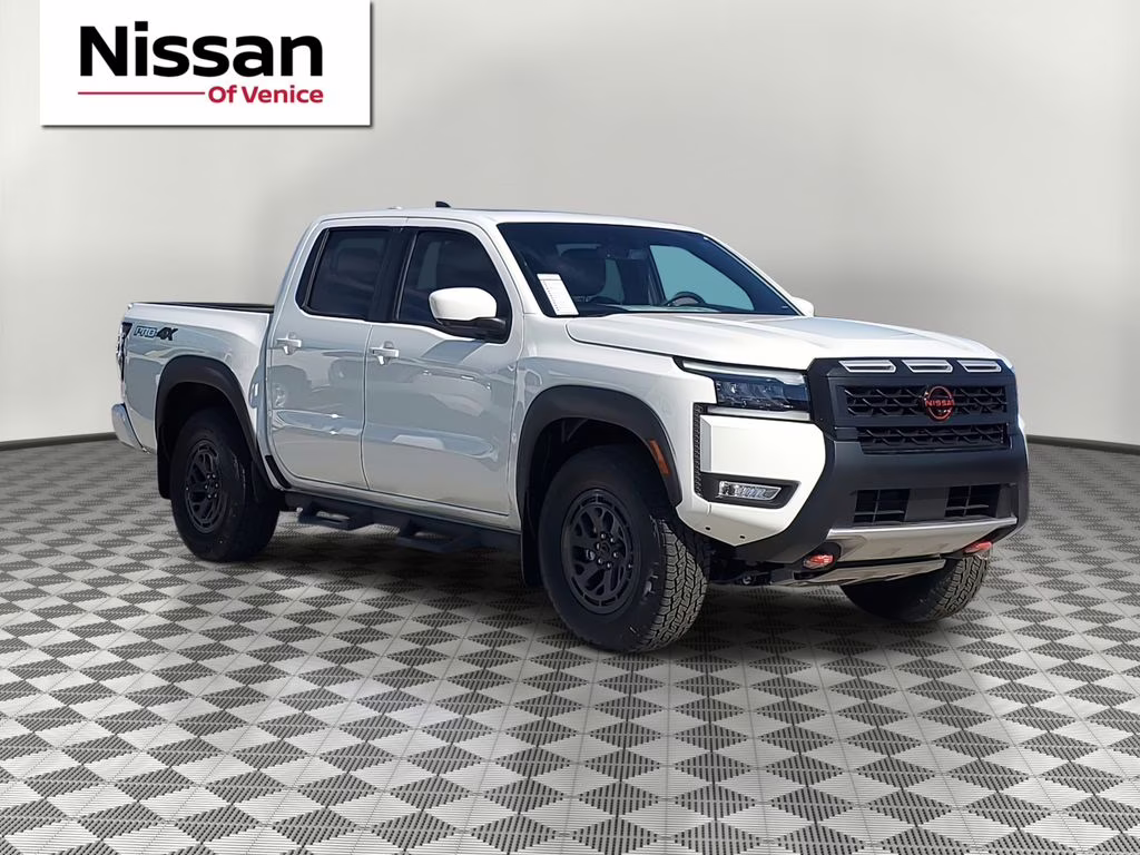 2026 Glacier White Nissan Frontier PRO-4X 4X4 Truck