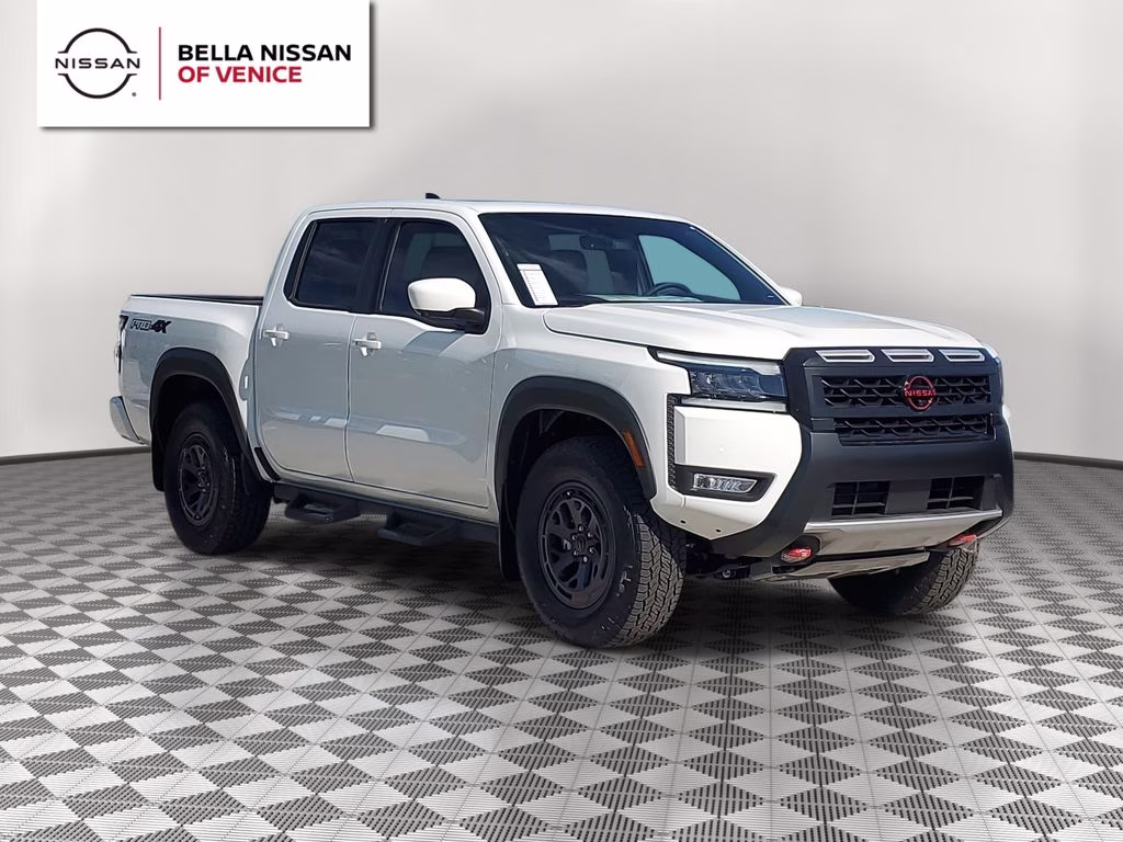 2026 Glacier White Nissan Frontier PRO-4X 4X4 Truck