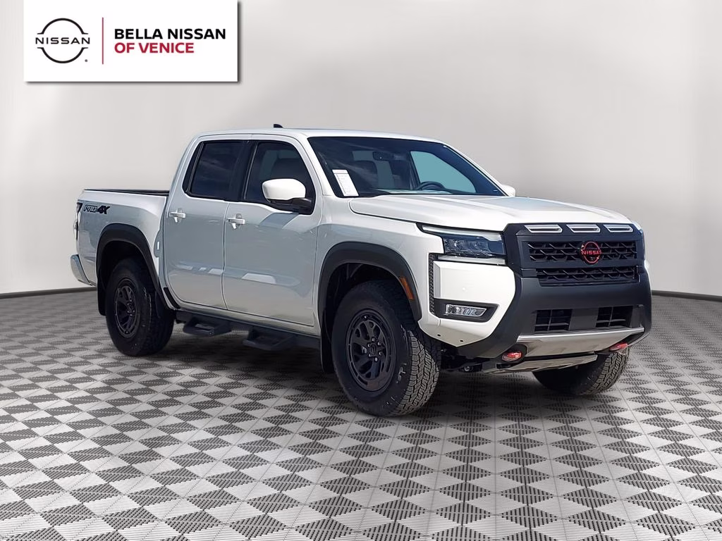 2026 Glacier White Nissan Frontier PRO-4X 4X4 Truck