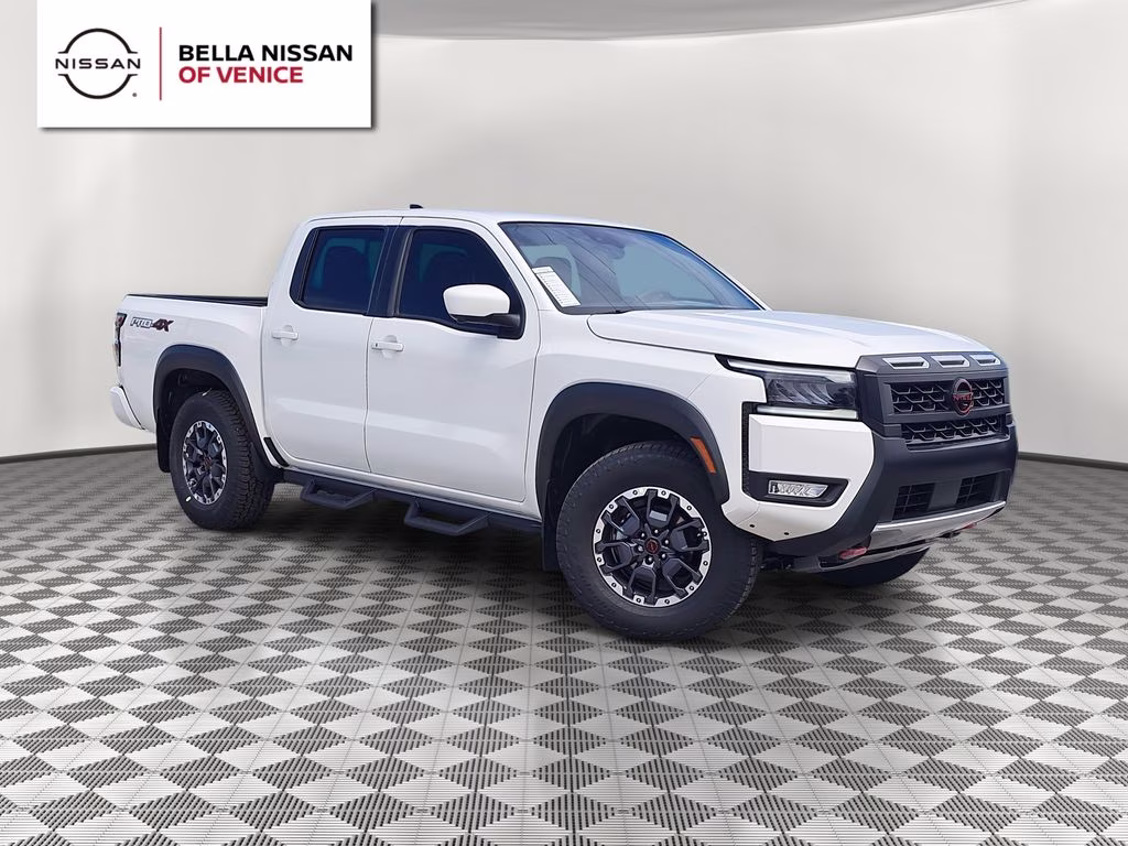 2026 Glacier White Nissan Frontier PRO-4X 4X4 Truck