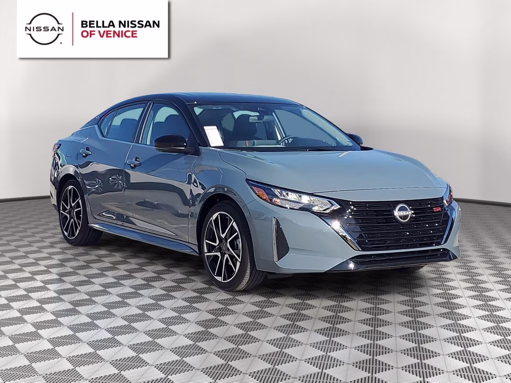 2025 Atlantic Gray/Super Black Nissan Sentra SR FWD Sedan