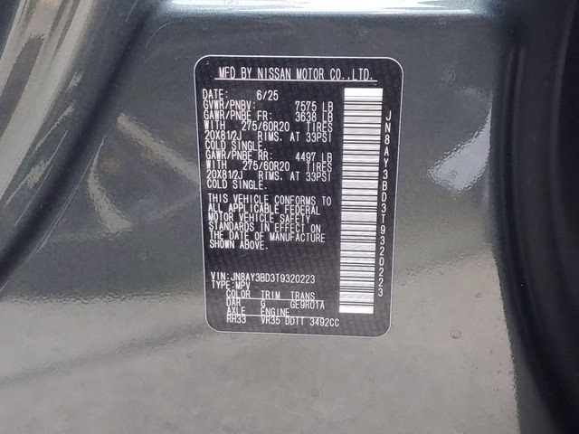 2026 Alpine Metallic Nissan Armada SL RWD SUV