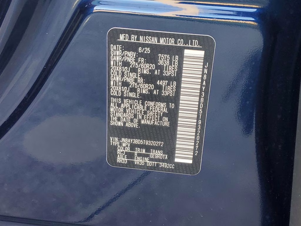 2026 Deep Ocean Blue Pearl Nissan Armada SL RWD SUV