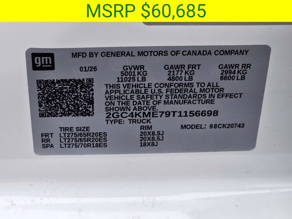 2026 Summit White Chevrolet Silverado 2500HD Custom 4X4 Truck