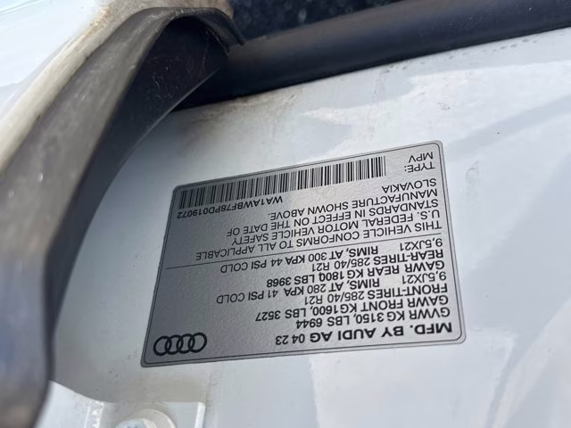 2023 White Audi SQ7 Premium Plus AWD SUV