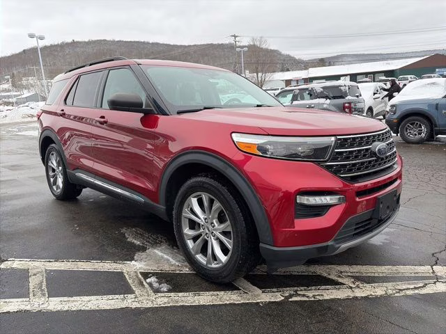 2021 Red Metallic Ford Explorer XLT 4X4 SUV