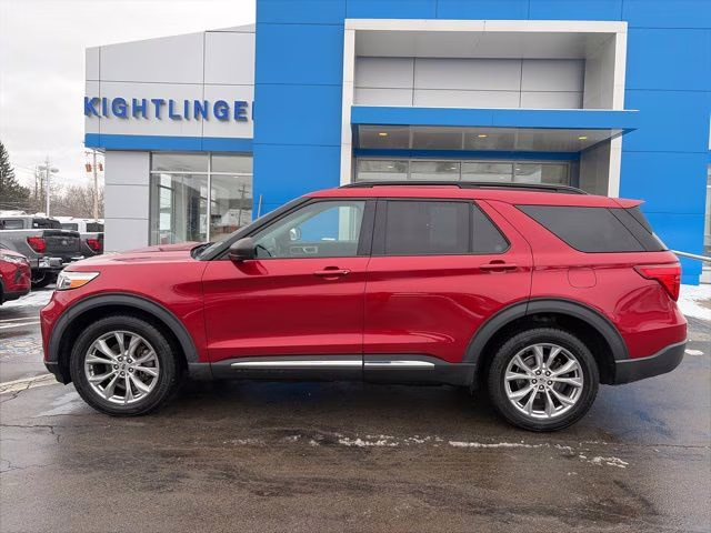 2021 Red Metallic Ford Explorer XLT 4X4 SUV