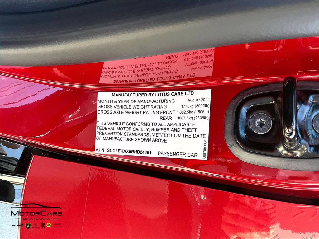 2024 Magma Red Lotus Emira V6 RWD Coupe