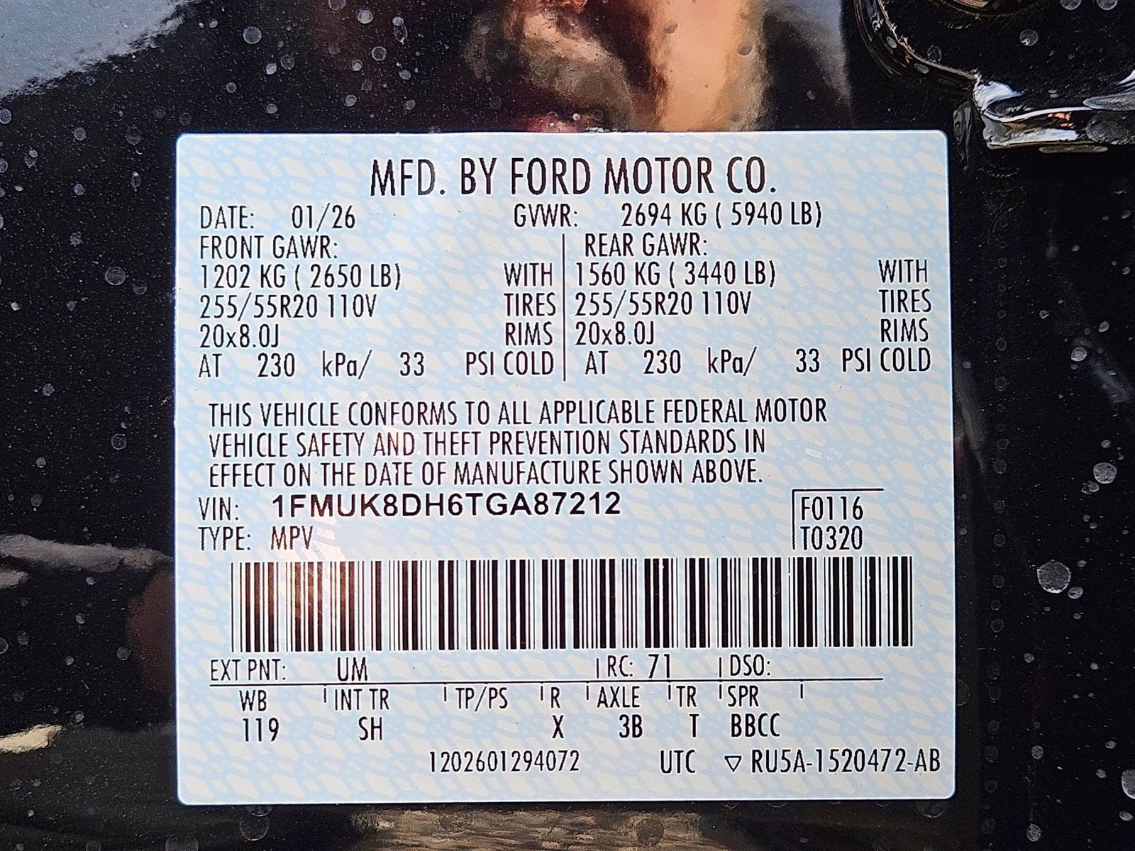 2026 Black Metallic Ford Explorer Active 4X4 SUV