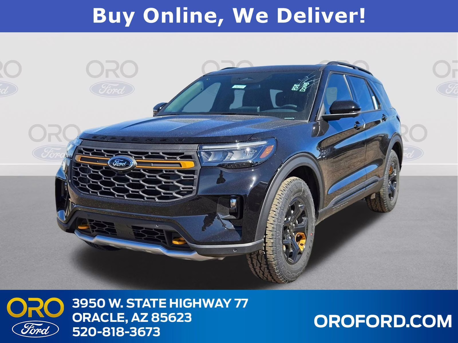 2026 Black Metallic Ford Explorer Tremor 4X4 SUV