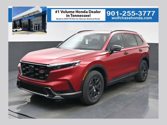 2026 Radiant Red Metallic Honda CR-V Hybrid TrailSport AWD SUV