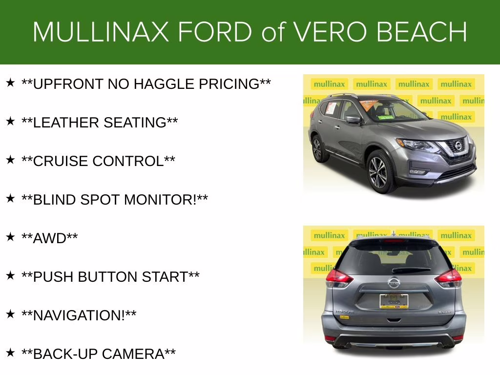 2017 Gun Metallic Nissan Rogue SL AWD SUV