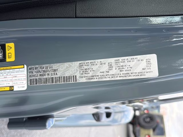 2026 Anvil Clearcoat Jeep Gladiator Rubicon X 4X4 Truck